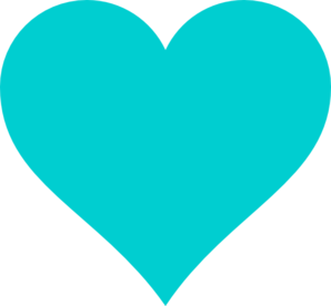 Turquoise Teal Heart Clip Art At Clker Com   Vector Clip Art Online