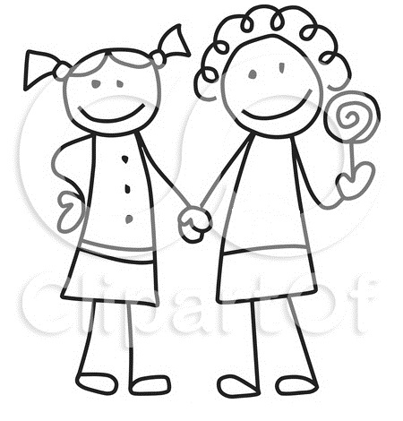 Two Friends Clipart Black And White 1106507 Clipart Black And