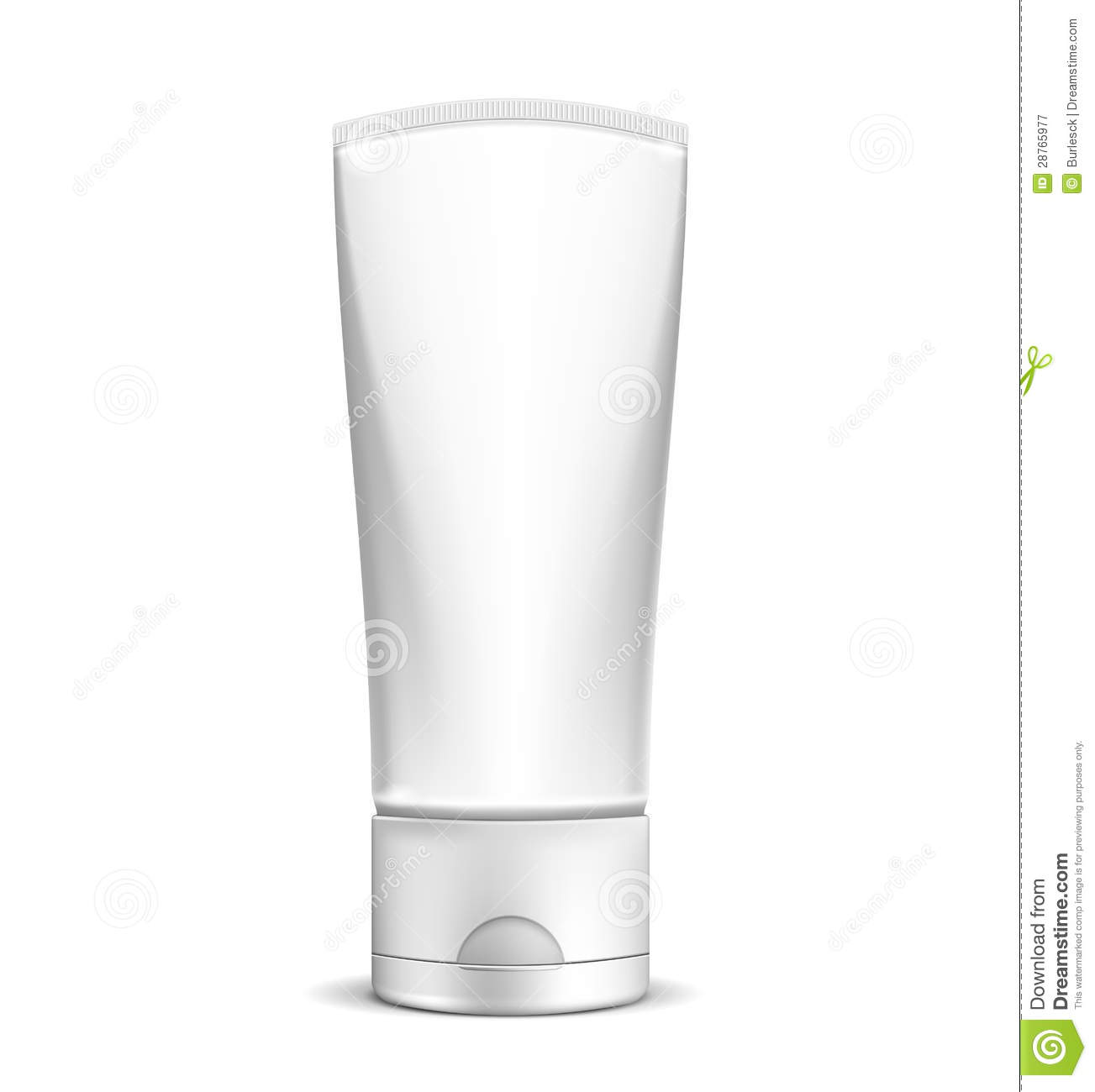 Vector Blank White Cream Tube Or Cosmetic Bottle Isolated On White