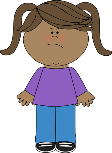 Angry Little Girl Clip Art Image   Little Girl With An Angry Face And    