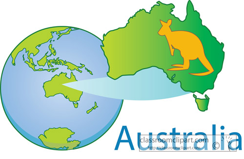 Australia   Map Of Australia 328a   Classroom Clipart