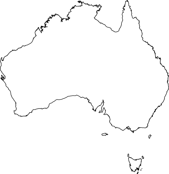Australia Map White Clip Art At Clker Com   Vector Clip Art Online