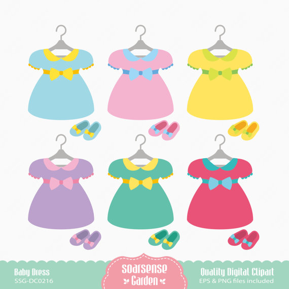 Baby Dress Digital Clipart