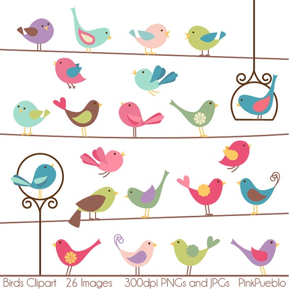 Birds Clipart Clip Art   Commercial And Personal Use