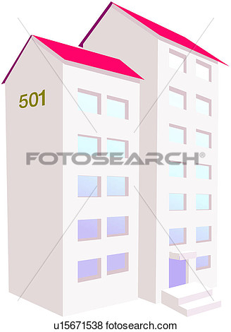 Block Of Flats Apartment Building Icon View Large Clip Art Graphic