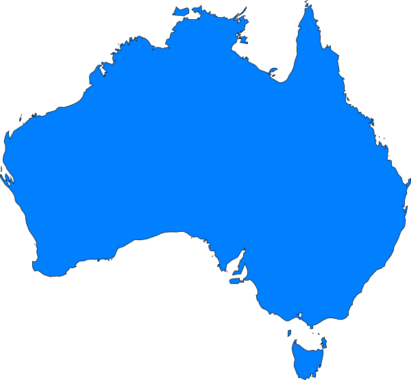 Blue Map Australia Clip Art At Clker Com   Vector Clip Art Online