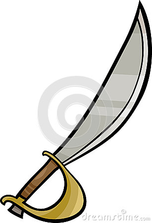 Cartoon Pirate Sword Sword Clipart