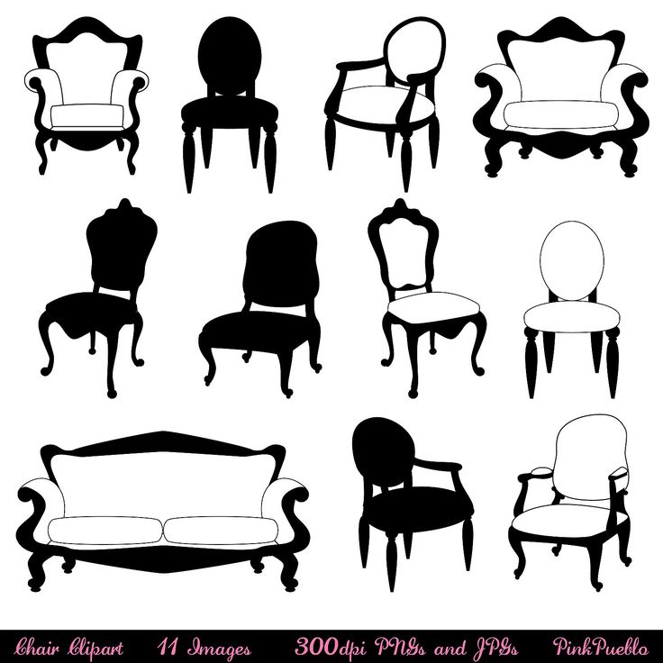 Chair Clip Art Clipart Chair Silhouettes Furniture Clip Art Clipart    