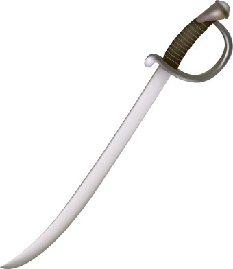 Clip Art Of A Pirate S Cutlass Sword