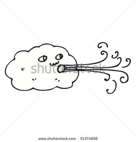 Cloud Blowing Wind Clip Art