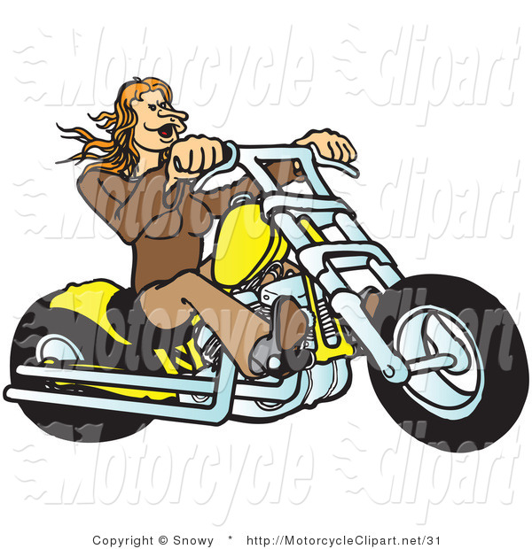 Couple On Motorcycle Clip Art