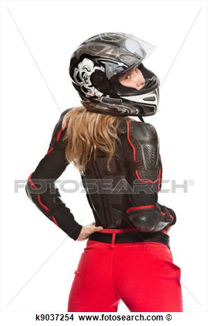 Girl   Motorcycle Rider View Large Photo Image