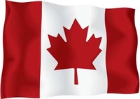 Glossy Canadian Flag Icon Clip Art