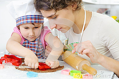 Mother With Daughter Making Cookies Stock Photography   Image    