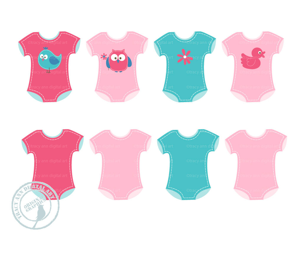 Onsies Clip Art Baby Clothes Clip Art Baby By Tracyanndigitalart