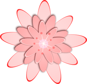Pink Flower Clipart Vector Clip Art Online Royalty Free Design
