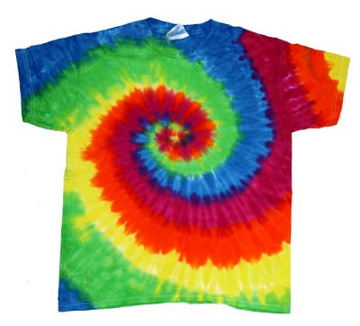 Rainbow Spiral Youth Tie Dye T Shirt