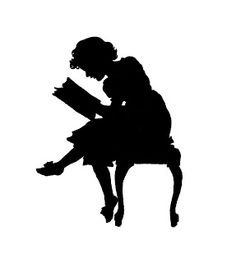 Silhouettes On Pinterest   Silhouette Girl Reading And Girl