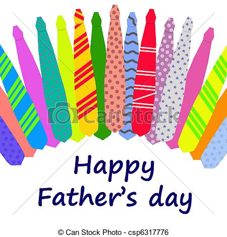 Stock De Ilustraciones   Happy Father S Day Card Ties   Stock De
