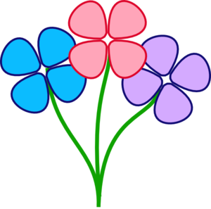 Three Pretty Flowers Clip Art At Clker Com   Vector Clip Art Online    