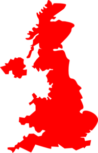 United Kingdon Red Map Clip Art