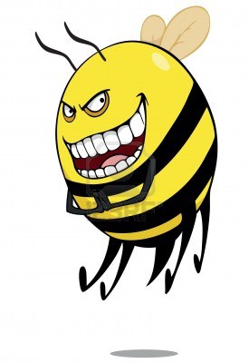 14856375 Evil Bee Or Hornet Cartoon
