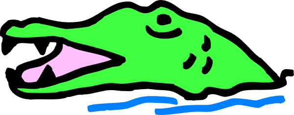 Alligator Rising From The Water Clip Art   Vector Clip Art Online    
