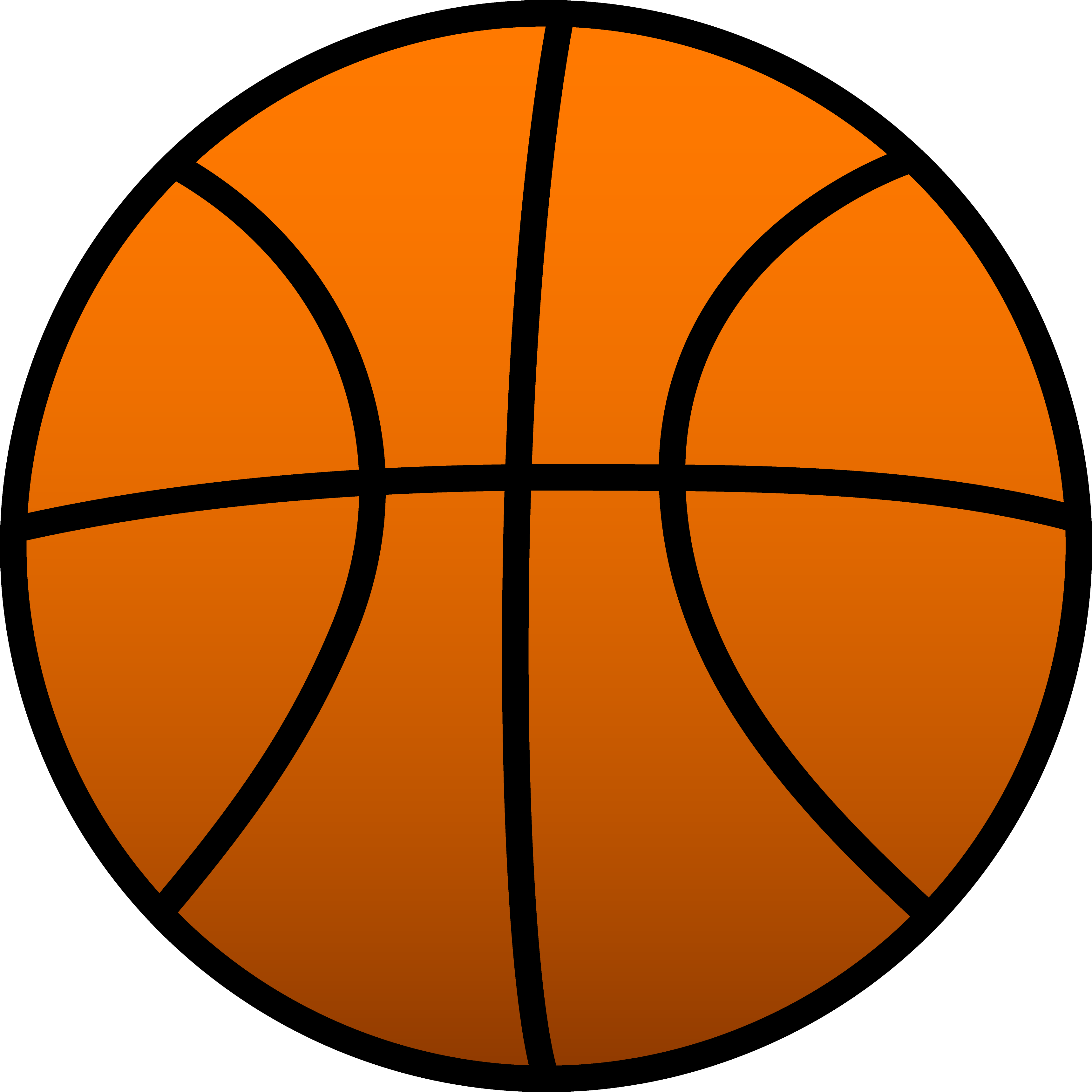Basketball Clipartsimple Orange Sports Basketball Free Clip Art