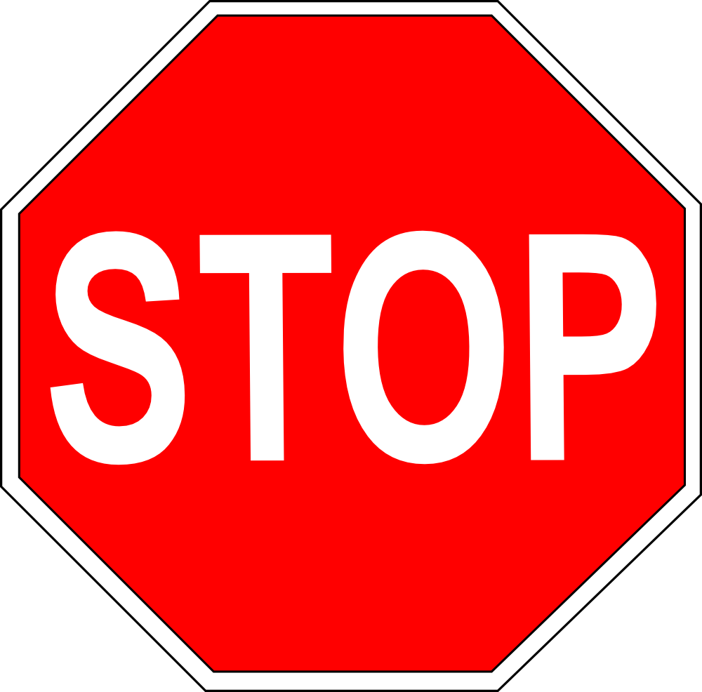 Black And White Stop Sign Clipart   Clipart Panda   Free Clipart    