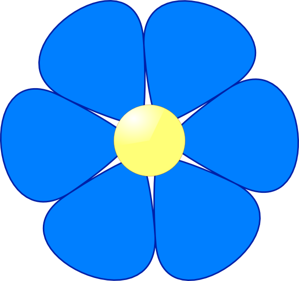 Blue Flower Clip Art   Vector Clip Art Online Royalty Free    