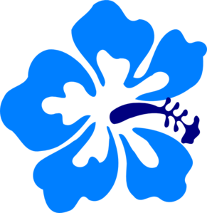 Blue Hawaiian Flower Flower Clip Art