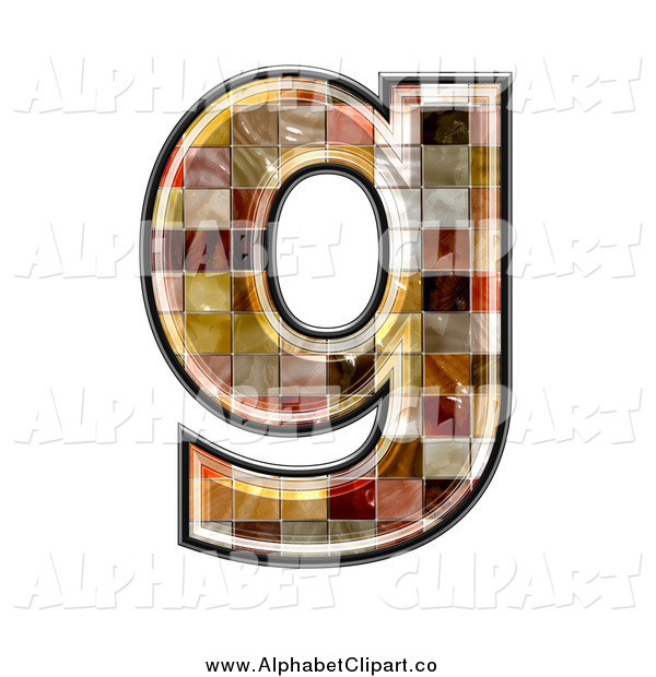 Ceramic Tile Lowercase Letter G Alphabet Clip Art Chrisroll