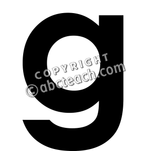 Clip Art  Alphabet Set 00  G Lower Case Bw   Preview 1