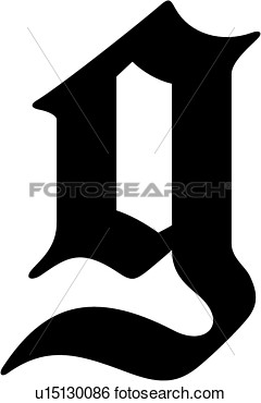 Clip Art Of  Alphabet Old English G Letter Lettered Lowercase