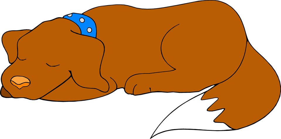 Dog   Free Stock Photo   Illustration Of A Brown Dog Sleeping     3123
