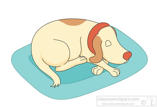 Download Dog Sleeping On Mat Clipart 31512