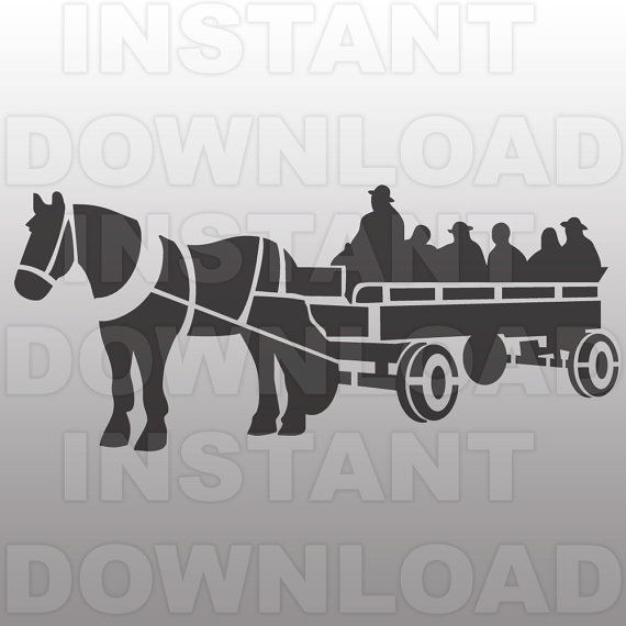 Hayride Wagon Svg File Cutting Template Clip Art For Commercial And