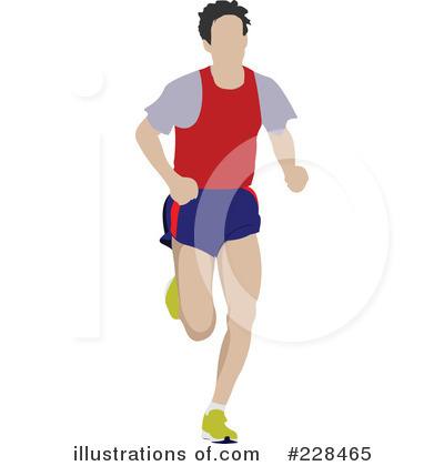 Jogging Clipart  228465 By Leonid   Royalty Free  Rf  Stock