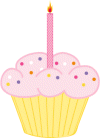 Pink Birthday Cupcake Clip Art Pink Cupcake 1 Gif