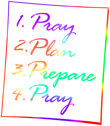 Pray Plan Prepare Pray    Free Christian Clipart