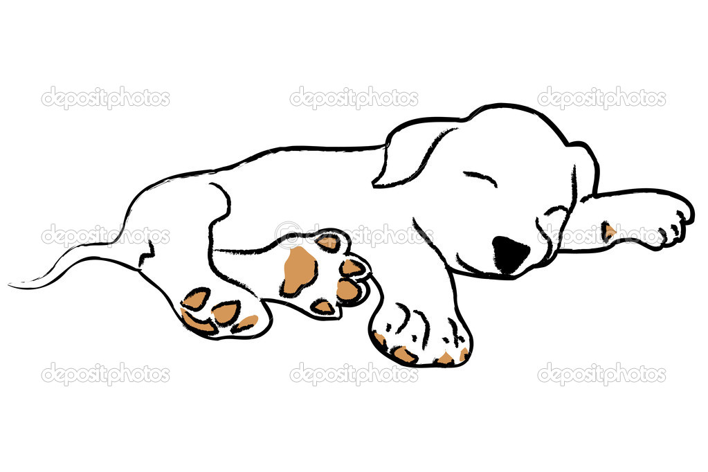 Sleeping Dog Clip Art How To Draw A Dog Cartoon Wolf How To Draw Dog