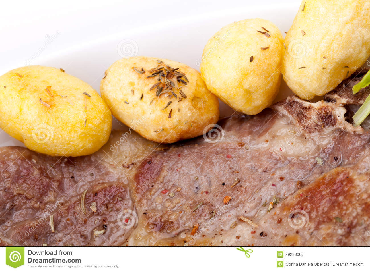 Steak And Potatoes Stock Photo   Image  29288000