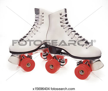 Stock Photo   Pair Of Roller Skates On White Background  Fotosearch    