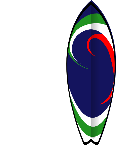 Surfboard Clip Art At Clker Com   Vector Clip Art Online Royalty Free    