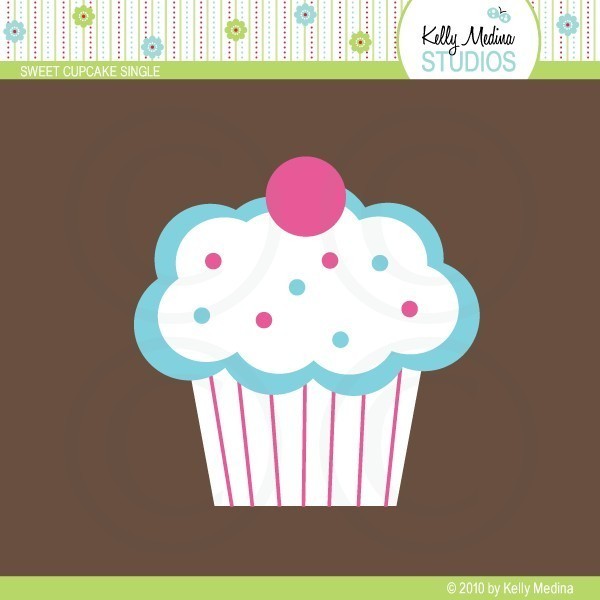 Sweet Cupcake Pink And Light Blue By Kellymedinastudios On Etsy