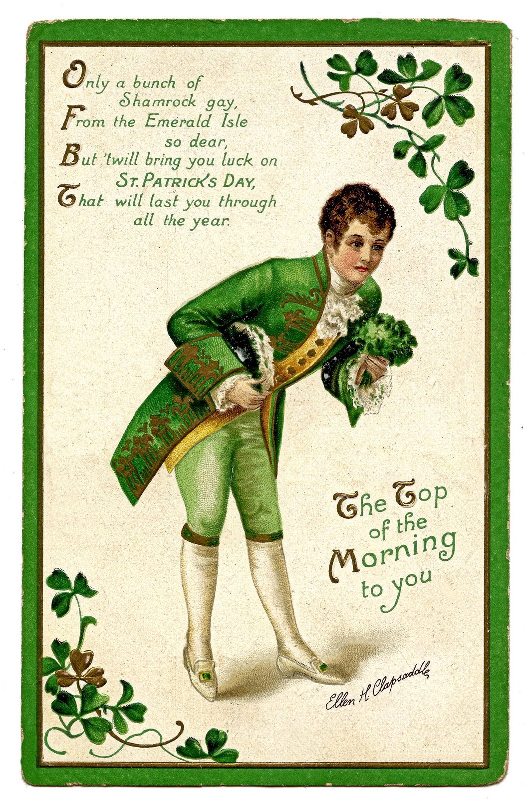 Vintage St  Patrick S Day Postcard