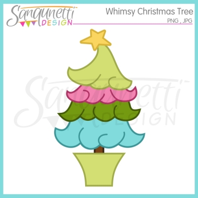 Whimsical Christmas Tree Clipart