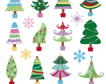 Whimsical Christmas Tree Clipart Christmas Tree Clip Art