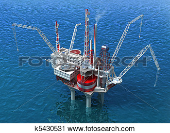 Clipart   Sea Oil Rig Drilling Structure  Fotosearch   Search Clip Art    
