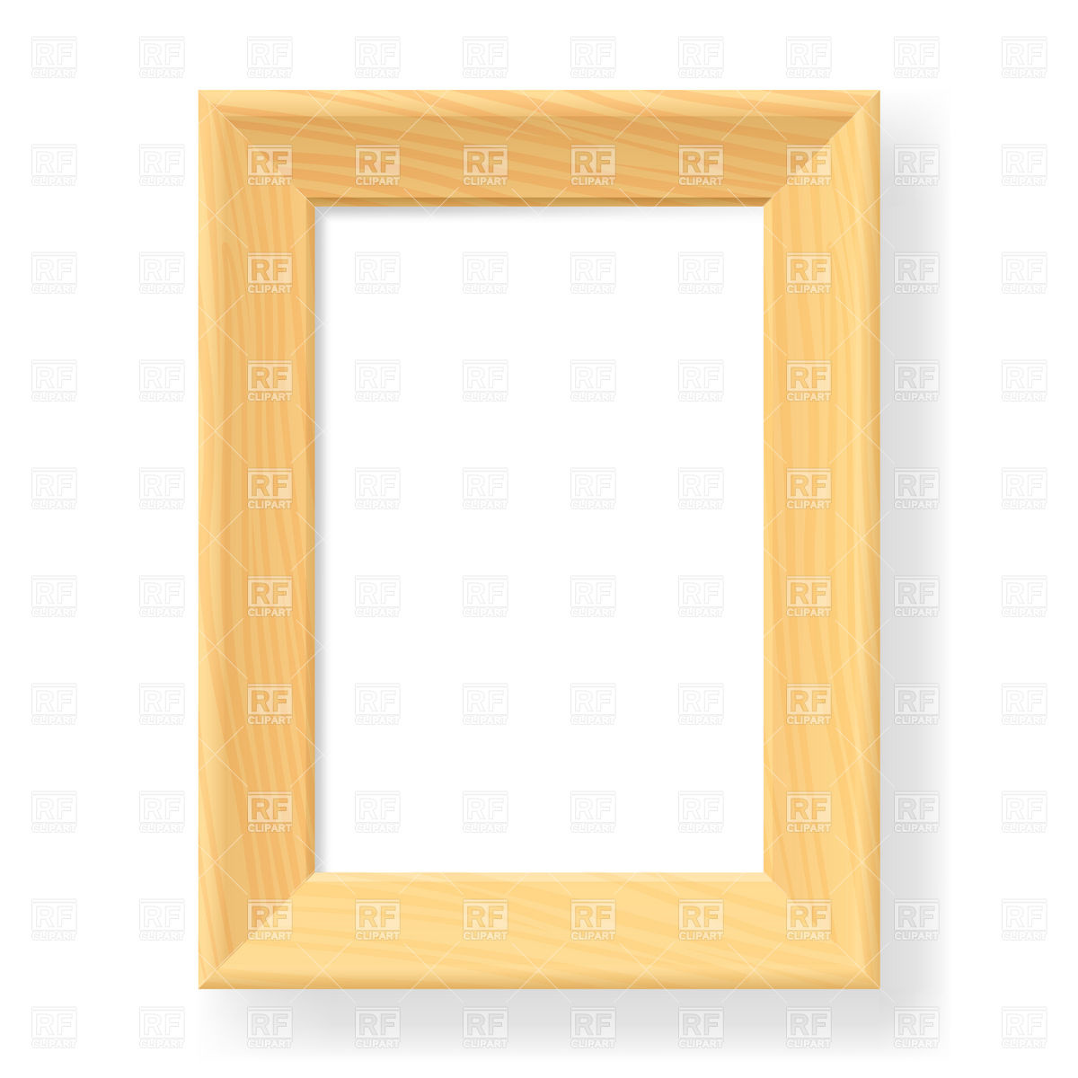Empty Vertical Wooden Picture Frame 8201 Borders And Frames
